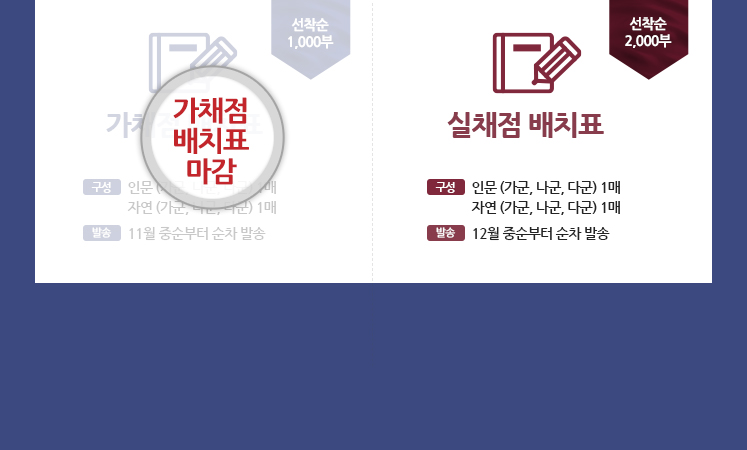 정시 모집 배치표 구성