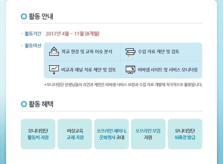 활동 안내 & 활동 혜택